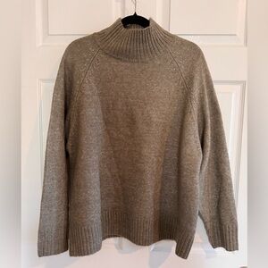 Eloquii Taupe Mockneck Sweater